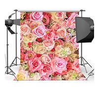 Mehofoto - Fotografía de telón de Fondo con diseño de Rosas Rojas y Rosas de Color Rojo y Rosa