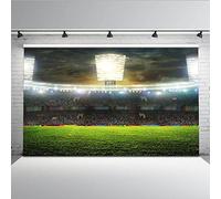 Mehofoto - Lámpara de fondo para campo de fútbol de césped verde, 10 x 7 pies, telón de fondo, plegable, lavable, fondo de estudio