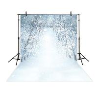 MEHOFOTO Nieve Paisaje Foto Estudio Fondo Invierno Navidad Copo de Nieve Paisaje Pino Árboles Fotografía Infantil Apoyos 1.5x2.2m
