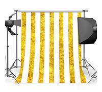Mehofoto Telón de fondo a rayas doradas y blancas, 1,5 x 2,1 m, polialgodón, purpurina, para cumpleaños, boda, fiesta, fotografía