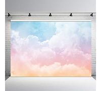 MEHOFOTO - Telón de Fondo Colorido para Estudio de Fotos, diseño de Nube y arcoíris, decoración de Fiesta de cumpleaños para niños, Baby Shower, fotografía de Fondo, 7 x 5 pies
