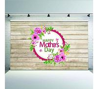 Mehofoto Telón de fondo de madera de 2,1 x 1,5 m, diseño de flores coloridas