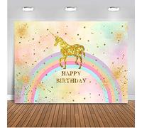 Mehofoto Unicornio Mágico Foto Telón de Fondo 7x5ft Niños Cumpleaños Rainbow Unicornio Fotografía Fondo Brillo Lentejuela Foto telones de Fondo para el bebé Ducha