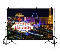 MEHOFOTO Welcome to Las Vegas Photo Studio Booth Fondo Night City Banner telón de fondo para fotografía de 7 x 5 pies