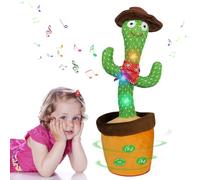 MeHoo Cactus parlante, Cactus Bailando, Juguete de Cactus Pronunciando, Cactus Cantando Peluche Peluche con Función de Control de Volumen, Muñeca de Peluche de Bebé Luz Repite lo que Dices, 120