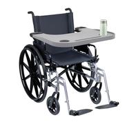 MEHOOSPVN Bandeja para silla de ruedas con soporte para vasos, soporte para teléfono móvil, 58 x 53 cm, extraíble, capacidad de carga de 80 kg, mesa para sillas de ruedas para adultos, personas con