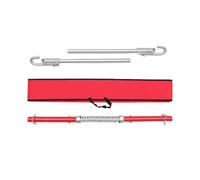 MEHOOSPVN Barra de remolque de 3 piezas de 1,85 m hasta 3 T, barra de remolque de acero con color de advertencia, amortiguador y bolsa, sistema de remolque para vehículos de rescate de carreteras