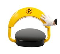 MEHOOSPVN Cerradura de aparcamiento electrónico, con 2 mandos a distancia que giran 180 grados automáticos de aparcamiento, con bloqueo de aparcamiento plegable, bloqueo universal para aparcamiento