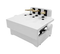 MEHOOSPVN Pedal de piano para niños, extensor de pedal de piano para niños, banco extensor de altura ajustable con 3 pedales, color blanco, material ABS, adecuado para niños de 4 a 12 años de edad