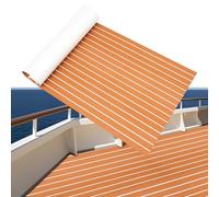 MEHOOSPVN Suelo de barco, cubierta de espuma EVA para barco, 2400 x 900 x 6 mm, antideslizante, de imitación de teca marina, cubierta de suelo autoadhesiva, para kayak, yate, piscina, marrón + blanco