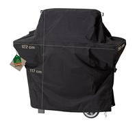 Mehr Garten Funda Barbacoa Trapezoidal 122x56x117 cm, Oxford 600D | Impermeable, resistente a los rayos UV y al desgarro, para barbacoa de gas con cordón de ajuste