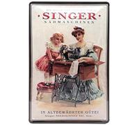 Mehr Relief-Schilder hier... Singer - Cartel de chapa con diseño de máquina de coser retro