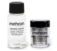 Mehron Metallic Powder with Mixing Liquid - Silver (5 gr/30 ml)