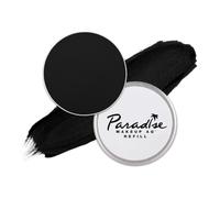 Mehron Paradise Makeup AQ Pintura facial y corporal 7 g, Black | Se activa con agua, acabado mate, con aloe vera, aceite de aguacate, pepino, hierba limón y manteca de cacao