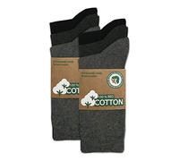 mehrstrumpf 6/12 pares de calcetines de cultivo orgánico 100% con cintura cómoda sin costura (modelo: Biolivia), 6 Pares (Multi-Gru), 35-38
