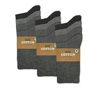 mehrstrumpf 8/12 pares de calcetines de algodón 100% orgánico para niños y niñas sin costura (modelo: Biolivia), 12 Pares (Multi Grey), 35-38