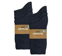 mehrstrumpf 8/12 pares de calcetines de algodón 100% orgánico para niños y niñas sin costura (modelo: Biolivia), 8 Pairs (Navy), 35-38