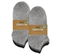mehrstrumpf 8/12 pares niños 100% cultivo orgánico zapatillas calcetines niños y niñas sin costura (modelo: Biolivia), 8 Pares (Multi-Gru), 31-34