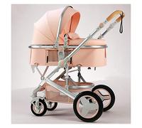 MEHWSUR Cochecito De Bebé Plegable Cochecitos for Bebés,Cochecito for Niños Pequeños Antichoque Carro Infantil con Toldo Ajustable,Cochecito De Moisés Reversible for Recién Nacidos (Color : Roze)