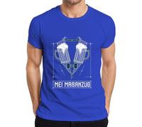 MEI - Camiseta para hombre, diseño de cerveza, azul, L