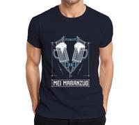 MEI - Camiseta para hombre, diseño de cerveza, azul marino, S