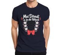 MEI Dirndl is in da Wäsch Oktoberfest Wiesn - Camiseta para hombre, azul marino, XXL