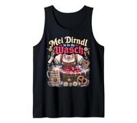 Mei Dirndl Is in da Wasch Funny Oktoberfest Cita Alemana Camiseta sin Mangas
