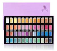 MEI LIANG Set de Acuarelas Metálicas 48 Colores con Efectos Nácar y Brillantes - Capsulas Enteras Extraíbles, Alta Pigmentación - Ideal para Principiantes, Artistas y Pintura a la Acuarela