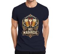 MEI Traje a medida, Oktoberfest Bierkrug Tracht - Camiseta para hombre, azul marino, S