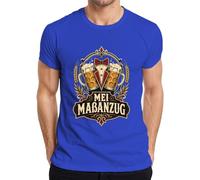MEI Traje a medida, Oktoberfest Bierkrug Tracht - Camiseta para hombre, azul, XXL