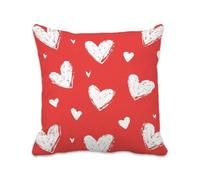 Meiaiao Funda Cojin 40x40 cm Rojo Funda Almohada Lino Impresión a Doble Cara Amar Protector Almohadas con Cremallera Oculta, Cojines Decorativos Sofá Silla Patio Jardín Terraza, Juego de 1 2B-1133