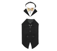 MEIBAOGE 1 juego de esmoquin para mascotas, ropa cómoda para mascotas, vestido de Halloween para bodas y fiestas