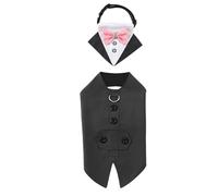 MEIBAOGE 1 juego de esmoquin para mascotas, ropa cómoda para mascotas, vestido de Halloween para bodas y fiestas