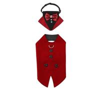 MEIBAOGE 1 juego de esmoquin para mascotas, ropa cómoda para mascotas, vestido de Halloween para bodas y fiestas