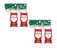 MEIBAOGE 1 par de calcetines de Navidad para perros, antideslizantes, suaves, cómodos calcetines para perros para festividades