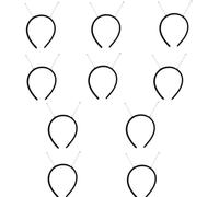 MEIBAOGE 10 diademas lisas suaves para el cabello con aro de resorte para el pelo, diadema lisa suave para manualidades
