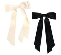 MEIBAOGE 2 pinzas para el pelo suaves y cómodas con cinta, accesorios de moda para mujeres y niñas, ver tabla de tallas, juego grande de 2 piezas B