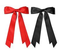 MEIBAOGE 2 pinzas para el pelo suaves y cómodas con cinta, accesorios de moda para mujeres y niñas, ver tabla de tallas, juego grande de 2 piezas E