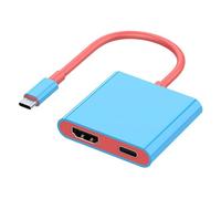 MEIBAOGE Adaptadores 2 en 1 ligeros USB C a HDTV, base de estación de acoplamiento práctica, fácil expansión del dispositivo para usuarios entusiastas