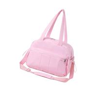 MEIBAOGE Bolsa de lona resistente al agua para mujer con bolsillo húmedo para viajes y gimnasio, espaciosa bolsa de hombro, Pink, Length 32cm