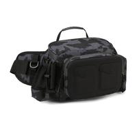 MEIBAOGE Bolsa de transporte para equipo de pesca multibolsillos, bolsa de aparejos de pesca resistente al aire libre, bolsa de hombro portátil de tela Oxford
