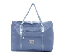 MEIBAOGE Bolsa deportiva de gimnasio con correa para el hombro, gran capacidad, bolsa de almacenamiento de equipaje para hombres y mujeres, Azul neblina, grande, Length 21cm