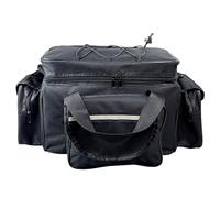 MEIBAOGE Bolsa para aparejos de pesca de gran capacidad, multibolsillos, bolsa de transporte para equipos de pesca, bolsa de hombro portátil de tela Oxford para exteriores