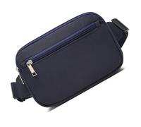 MEIBAOGE Bolso cruzado unisex casual vintage para el hombro, bolsa de cintura de lona, bolsa deportiva para hombres y mujeres, Azul marino, Length 24cm