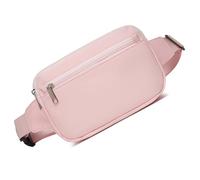 MEIBAOGE Bolso cruzado unisex casual vintage para el hombro, bolsa de cintura de lona, bolsa deportiva para hombres y mujeres, Rosado, Length 24cm