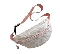 MEIBAOGE Bolso cruzado unisex casual vintage para el hombro, riñonera, bolsa deportiva japonesa para hombres y mujeres, Rosado, Length 30cm