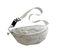 MEIBAOGE Bolso cruzado unisex casual vintage para el hombro, riñonera, bolsa deportiva japonesa para hombres y mujeres, Blanco, Length 30cm