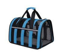 MEIBAOGE Bolso de mano para mascotas, bolsa de transporte para gatos, suave, de gran capacidad, con correa, transpirable, bolsa de turismo para mascotas