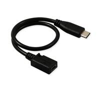 MEIBAOGE Cable adaptador mini USB a tipo C, 27 cm, negro, cabeza recta, carga de 5 V 2 A y transferencia de datos de 480 Mbps, compatible con dispositivos tipo C