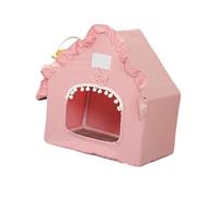 MEIBAOGE Cama de tienda de campaña para conejos, cómoda escondite para mascotas, cueva lavable, nido de animales pequeños para mascotas, seguro y relajante hogar